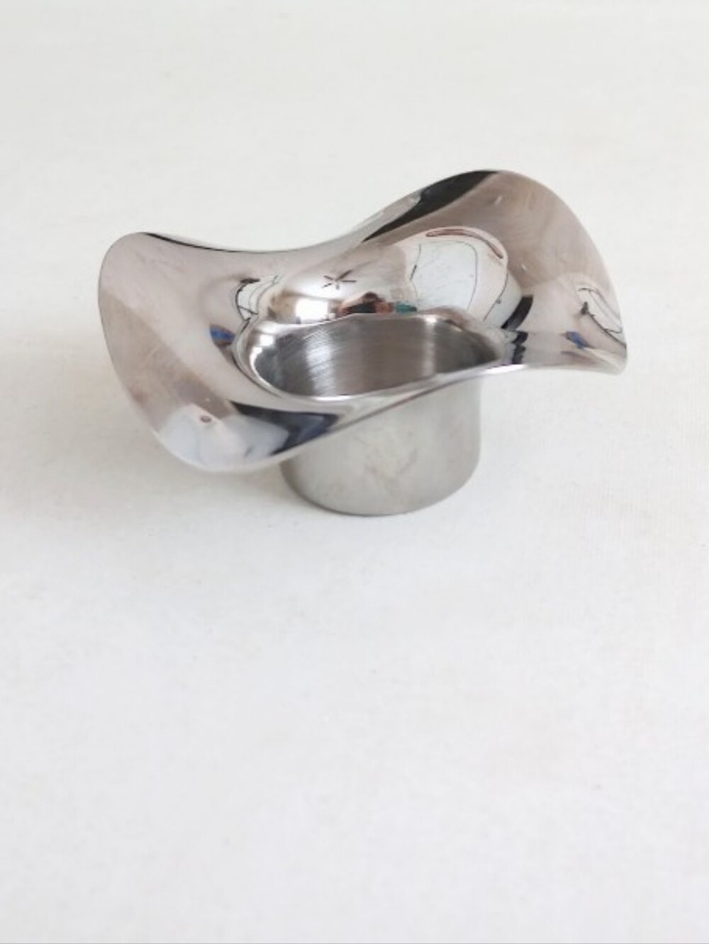 Georg Jensen sleek silver tea candle holder